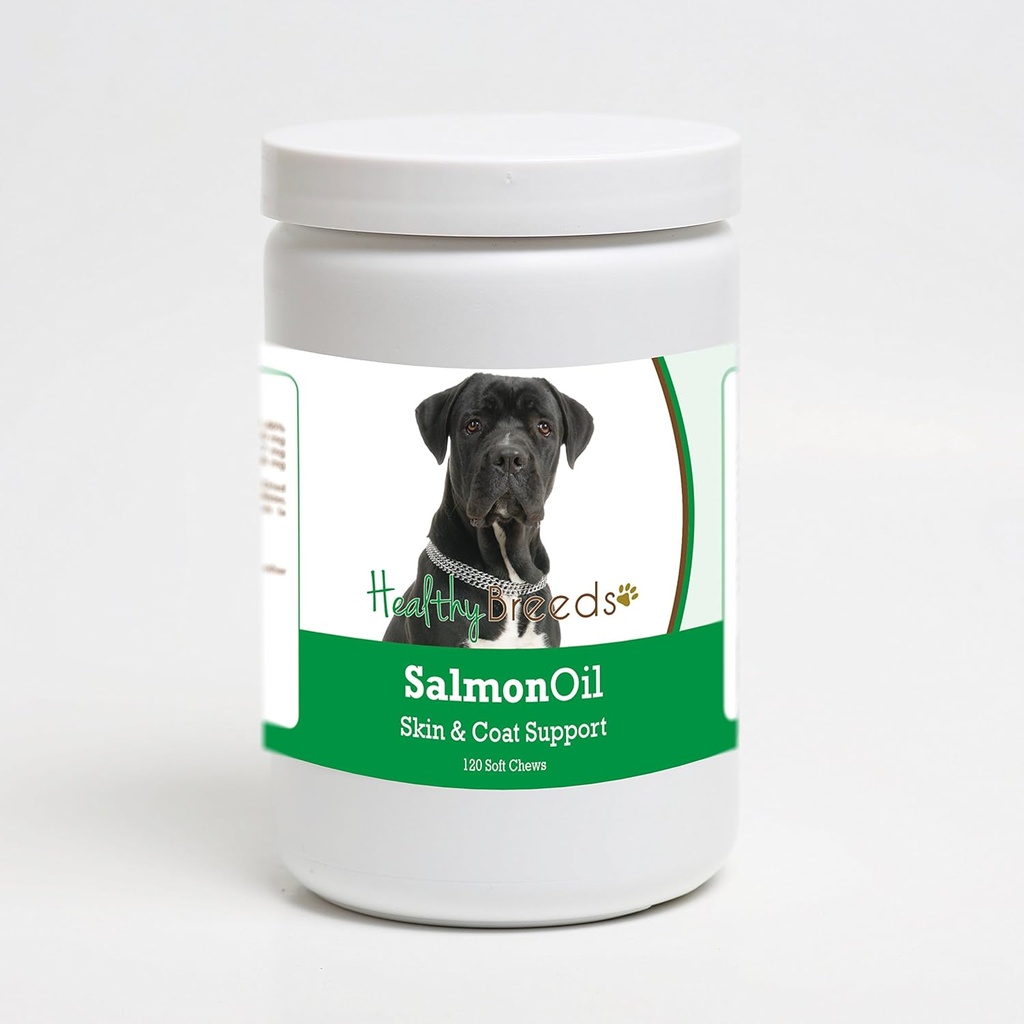 Sănătoși Rase Cane Corso Somon ulei Soft Chews 120 Count