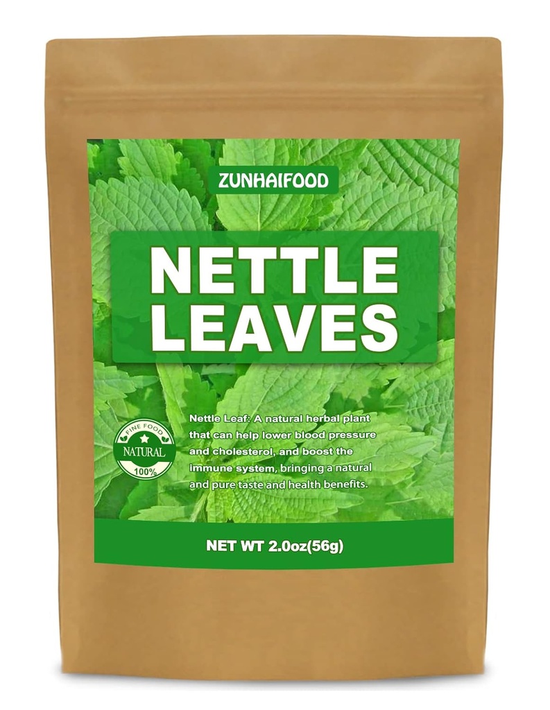 Frunze Premium întreg Nettle, frunze naturale Nettle, 2.0 oz (56g), Pachet de 1, 100% Pure, Nu Gmo, Nu Additives
