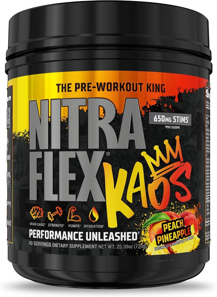GAT SPORT Nitraflex HAOS Pulbere de pre-lucrare (Peach Ananas)