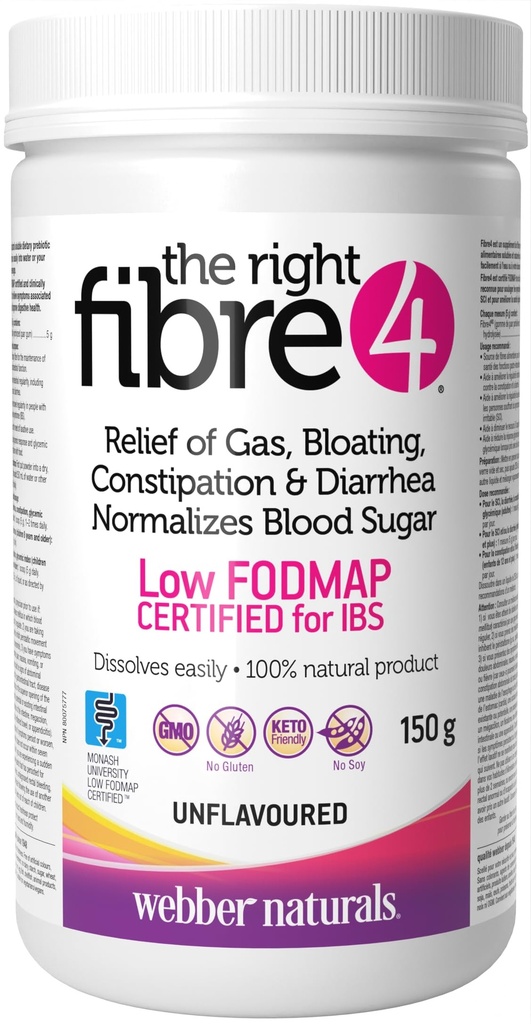Webber Naturals Fibre 4 Nearomat, 150 g pulbere