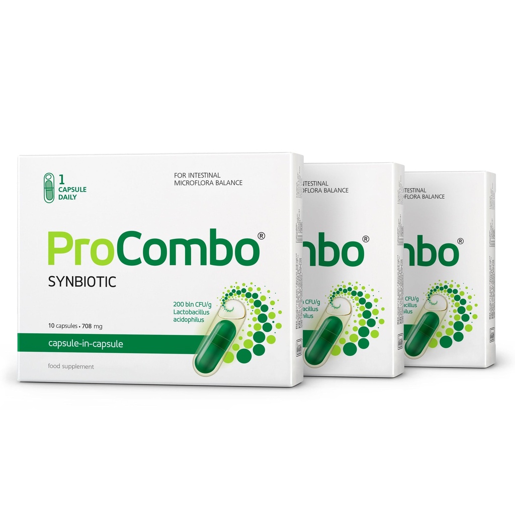 Synbiotic inteligent cu livrare vizate de Bacteria Bun. Capsulă dublă şi formulă lichidă pentru rezultate rapide. 1 Capsule pe zi (pachet de 3)