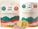 Enzime digestive Prebiotic Fiber supliment pulbere Bundle - Daily Gut Health + Magneziu pulbere pentru somn adânc, Regularitate, Blooting & Constipație Relief - Citrus (37 Servings)