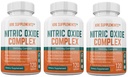 3 Flacoane Complex oxid nitric 3500 mg per servire L-Arginină HCL AAKG AKG Alpha Ketoglutarat Citrulină Malat 360 Capsule totale