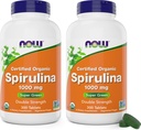 ACUM alimente Spirulina comprimate de 1000 mg organice - 300 Conte (Pachetul de 2) - non-GMO, Super Green Whole Food Supliment - Dublu puterea 1000 mg - Natural ocurent Beta-Caroten (VIT A), B-12 și GLA