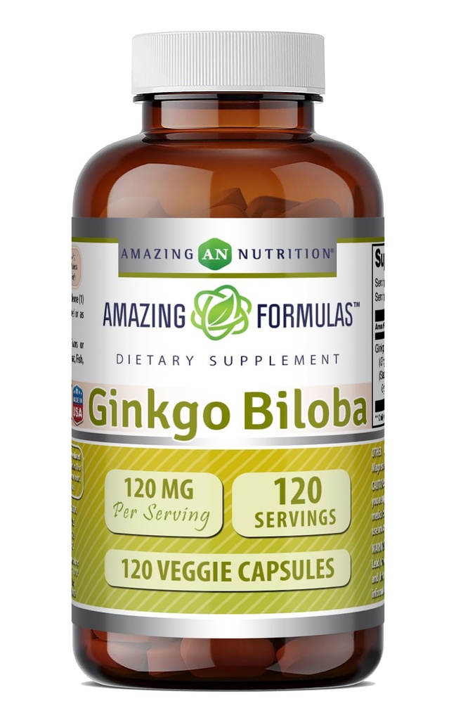 Amazing Formulas Ginkgo Biloba 120 Mg Supliment 120 Capsulele 