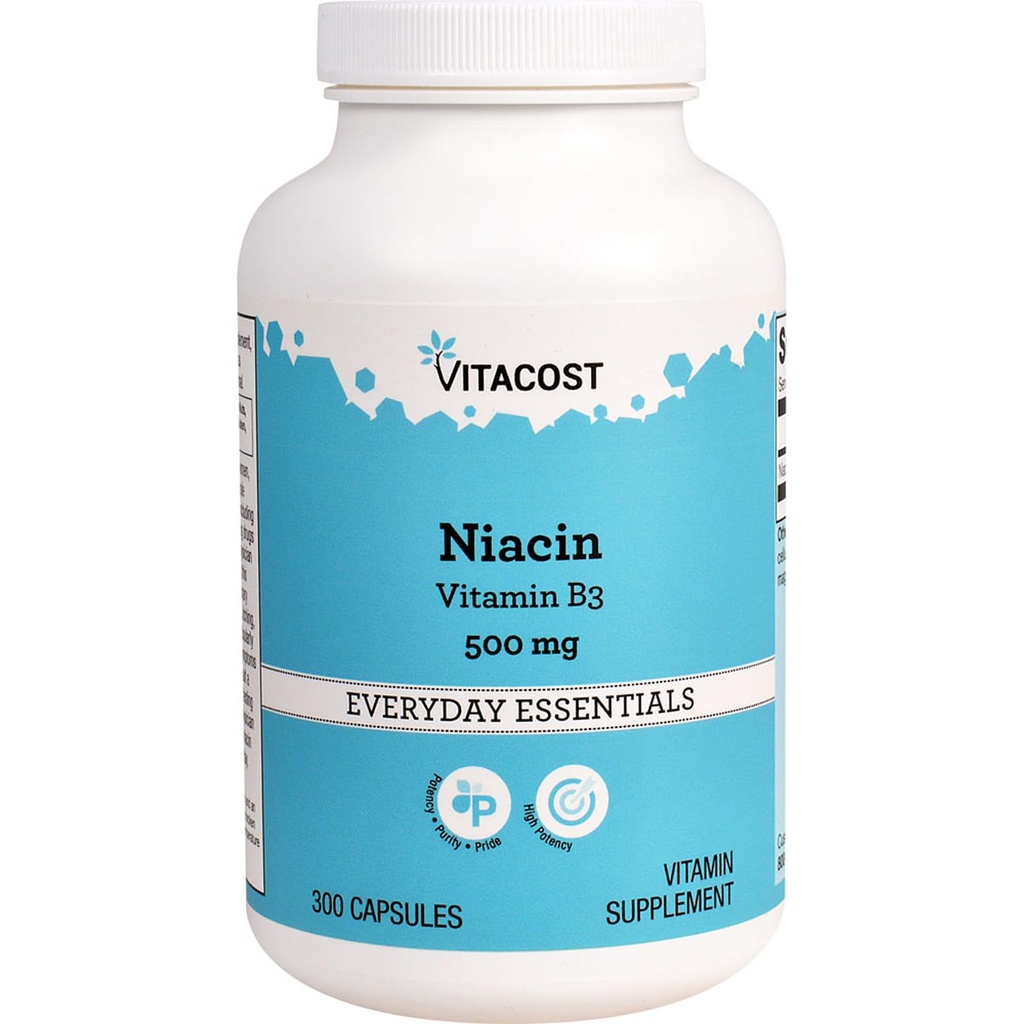Vitacost Niacin (Vitamina B-3) - 500 mg - 300 capsule