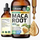 BIO KRAUTTER Maca Picături lichide rădăcină - Maca extract de tinctură - Vegan, zahăr și alcool Extract gratuit 4 Fl.Oz.