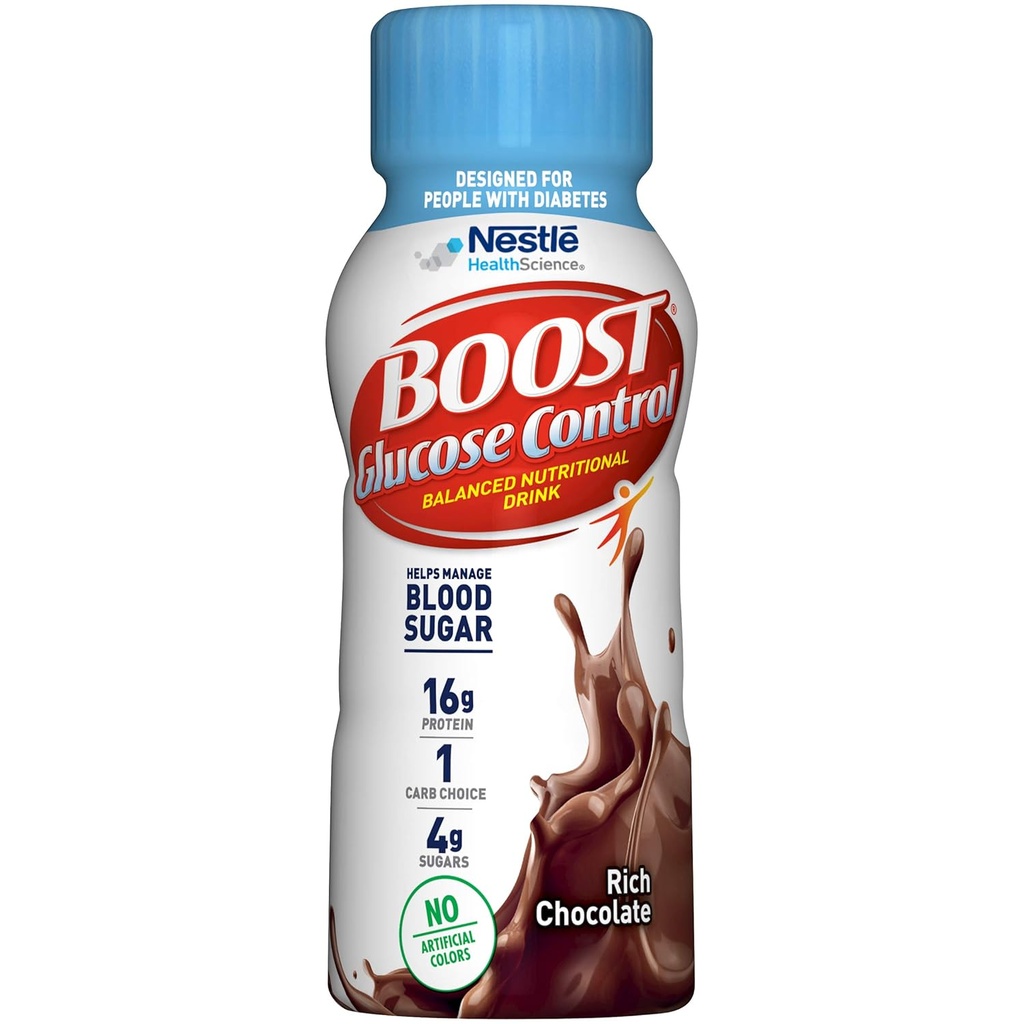 Boost Glucoză control Ciocolată gata de băut, 8 Ounce (Pachet de 24)