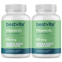 BESTVITE Vitamina K2 100 mcg ca MK-7 (240 capsule vegetariene) (120x2) - Nu Steares - Vegan - Non OMG - Gluten Free
