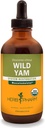 Herb Pharm Certified Organic Wild Yam Extract lichid pentru suport sistem musculo-scheletic - 4 Ounce
