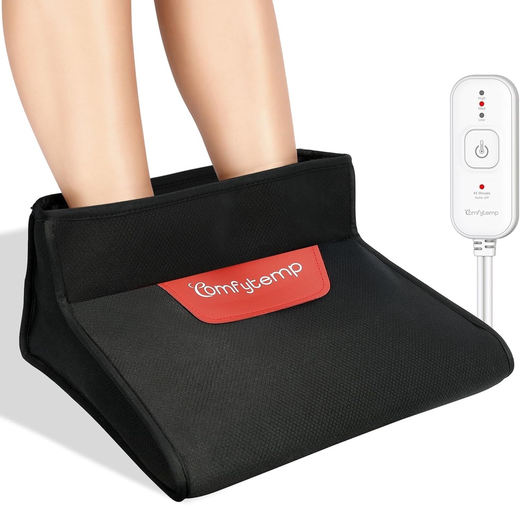 Comfytemp Electric Încălzit Încălzire picior pentru bărbaţi şi femei, 3D picior Încălzire Pad pentru picioare reci Anks Relief, Feet uscat de căldură Sanua sub birou 45Auto oprit cu 3 căldură, birou acasă iarnă