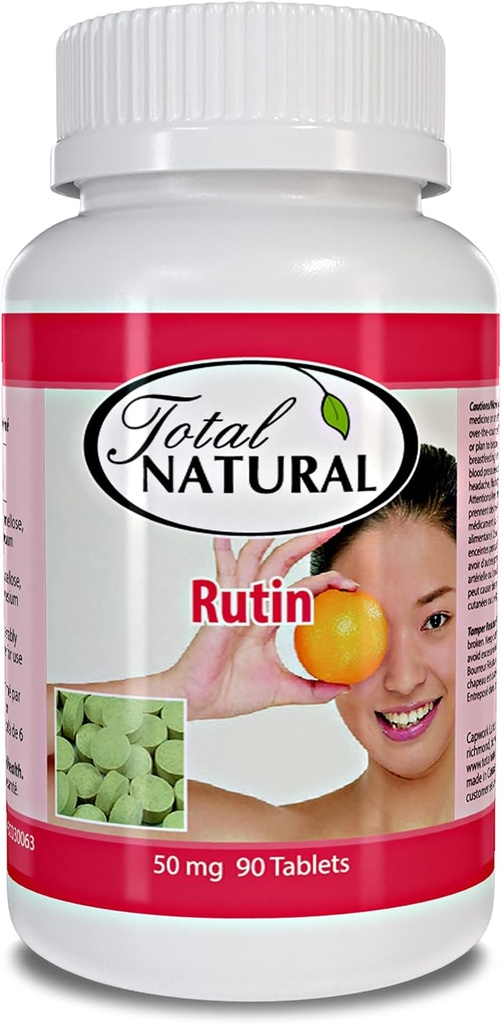 Rutin 50mg 90 comprimate [1 Sticluță], Ajutor pentru absorbția și utilizarea vitaminei C, Îmbunătățirea sănătății vasculare, Îngrijirea vederii