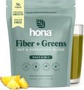 Gut & Superfood Blend, Greens Powder cu prebiotice, Probiotice, Fiber & Natural Cafeina, Gluten Free, Sugar Free, Dairy Free, Vegan Non OMG Greens Superfood Powder, 30 Srvgs