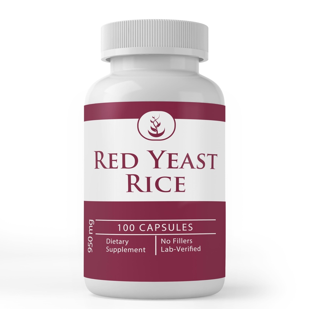 INGREDIENŢE ORIGINALE Extract de orez Red Yeast, (100 capsule) întotdeauna pură, fără aditivi sau filleri, verificate de laborator