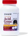 Acid major Gone extra Putere Antiacid Tablete masticabile - Relief anti-acid - Acid Reflux Medicina pentru adulți - Upset Stomac, Acid Indigestie, și Arsuri la stomac - Lungi-Lastting - 100 Conte