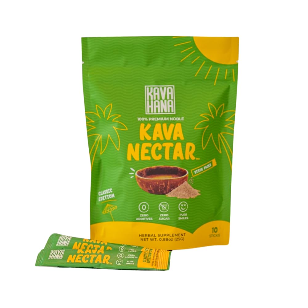 Kavahana Kava Nectar Clasic Ceremonial Grad Noble Kava Nectar Powder Stick Packs 