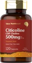 Tahoe Nutritionals Citicoline 500mg | 120 Capsules | CDP Choline Supplements | Therapeutic Grade | Gluten Free, Non-GMO
