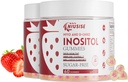 Inozitol Gumies, Inozitol Supliment cu Myo-Inositol & D-Chiro Inositol + Vitamina D3, Ideal 40:1 Raport, cu magneziu Glycinate 400mg, Suportă ciclu regulat pentru femei, Vegan, 2 ambalaj