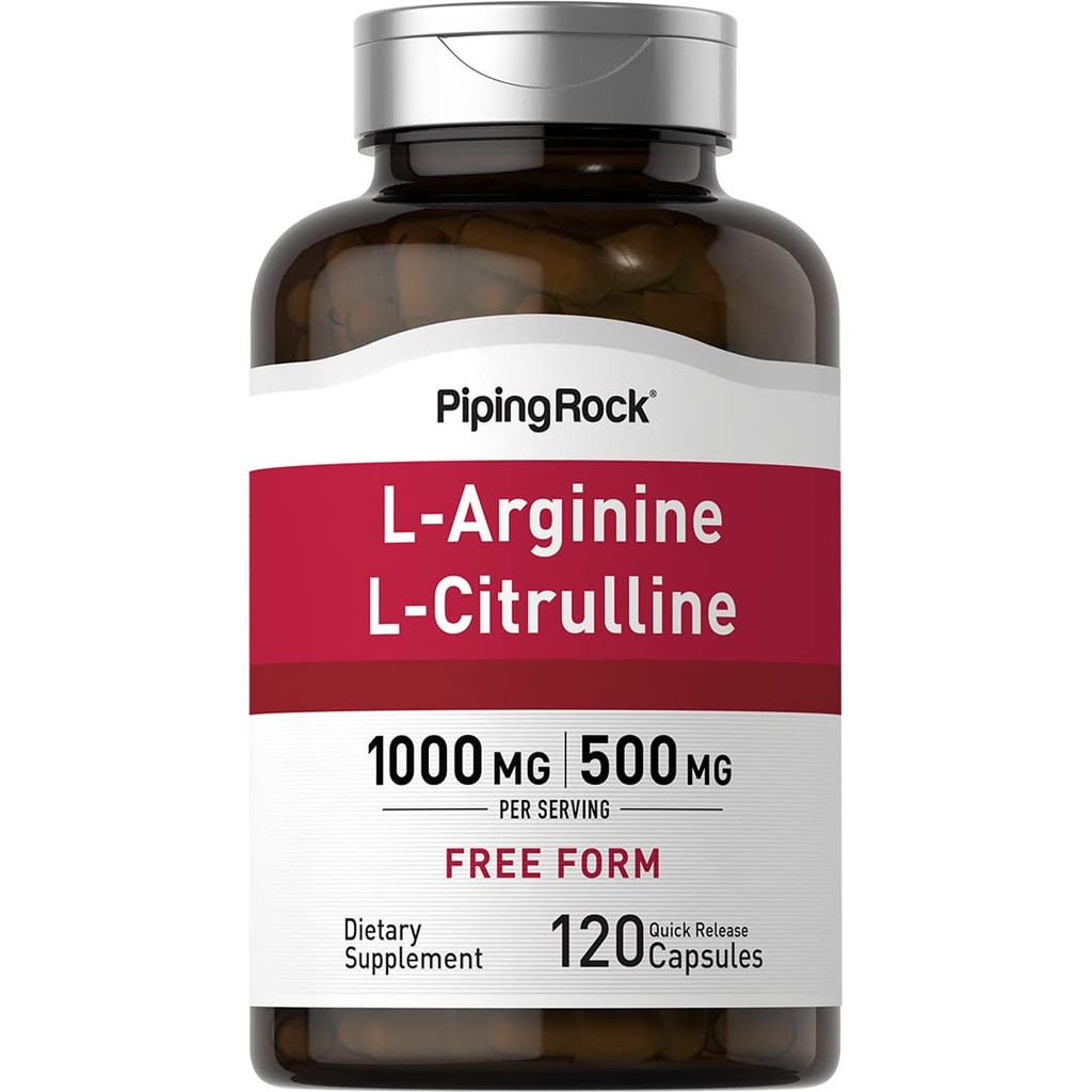 Piping Rock L-Arginine L-Citrulline Supliment 1500 mg 