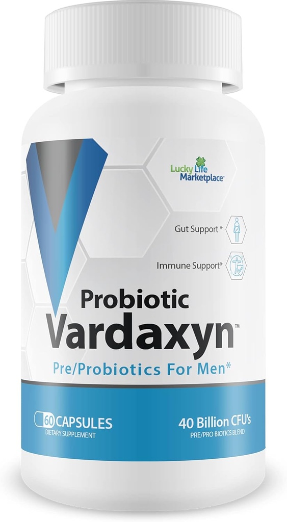 Vardaxyn Probiotic - Formula noastra masculina Premium - Pre/Probiotice pentru barbati - Formula probiotica masculina pentru sustinerea sanatatii masculine - Sanatate gutoasa - Mood - Digestive Health - Imuna sanatate