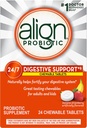 Aliniați Probiotic, Tablete Probiotice masticabile pentru femei și bărbați, Fortificați sistemul dvs. digestiv 24/7 cu Bacterii sănătoase, #1 Probiotic recomandat de medici și gastroenterologi, 24 comprimate