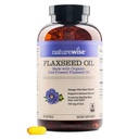 NatureWise Flaxseed Oil 1,242 mg, Fish Free Omega 3 6 9 cu 720mg ALA, Supliment alimentar pentru Heart Health Support - Organic, Cold Pressed, Non-GMO - 240 Softgels[8-Month Supply]