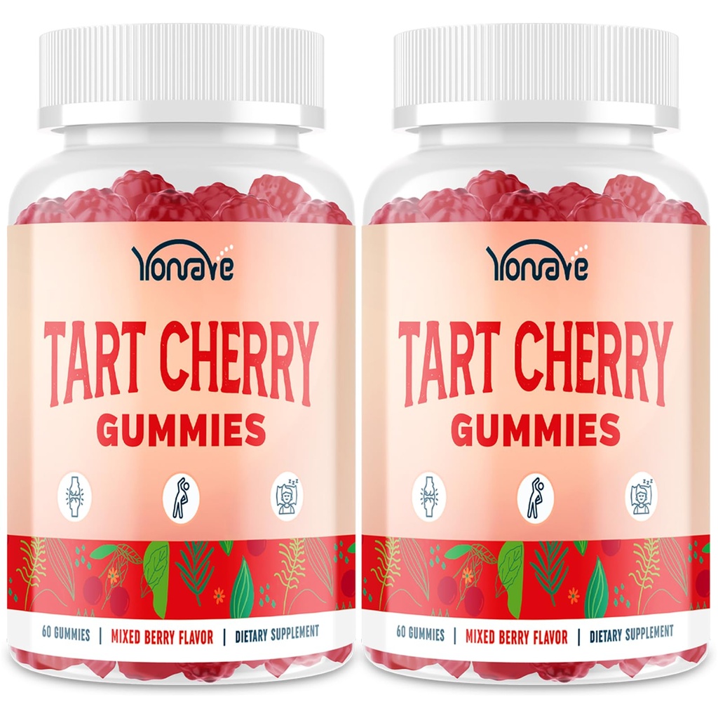 3300 mg Tart Cherry Gummies for Uric Acid Cleanse, Sleep, Gut, Joint & Rinichist Support 