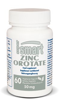 Supersmart - supliment de Orotat de zinc 100mg pe zi (Formulă îmbunătățită) - Suport imunitar - Booster de energie și metabolism - Pastile Acnee ușoară - Sănătatea pielii 