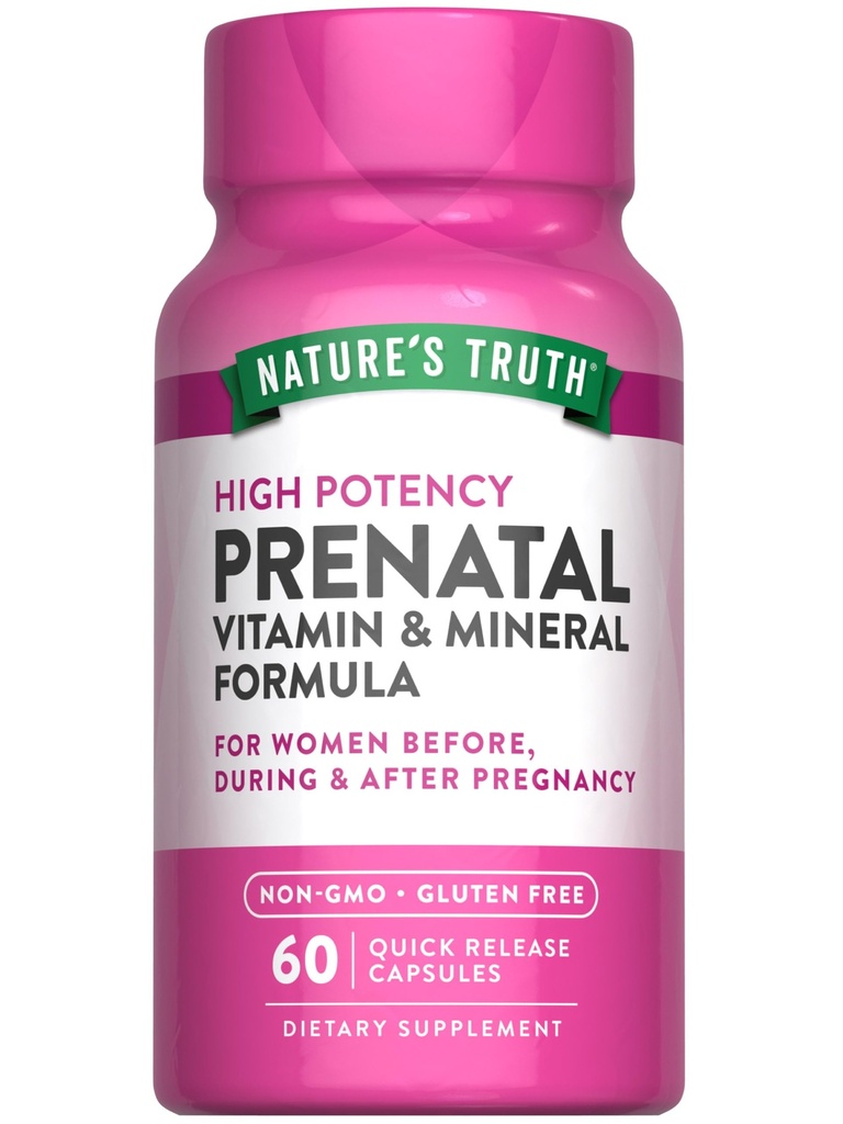 Adevărul Vitamine prenatale naturale cu Folic Acid 60 Capsule 