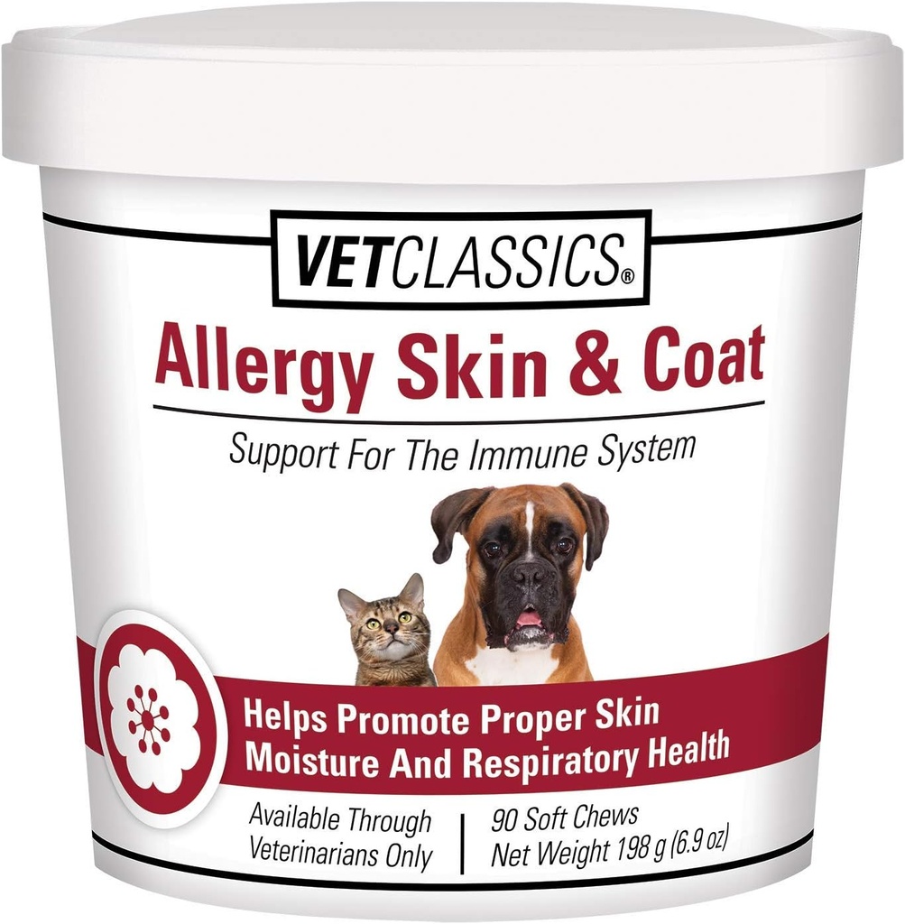 Vet Classics Alergia Skin & Coat Supplement pentru animale de companie pentru câini și pisici 