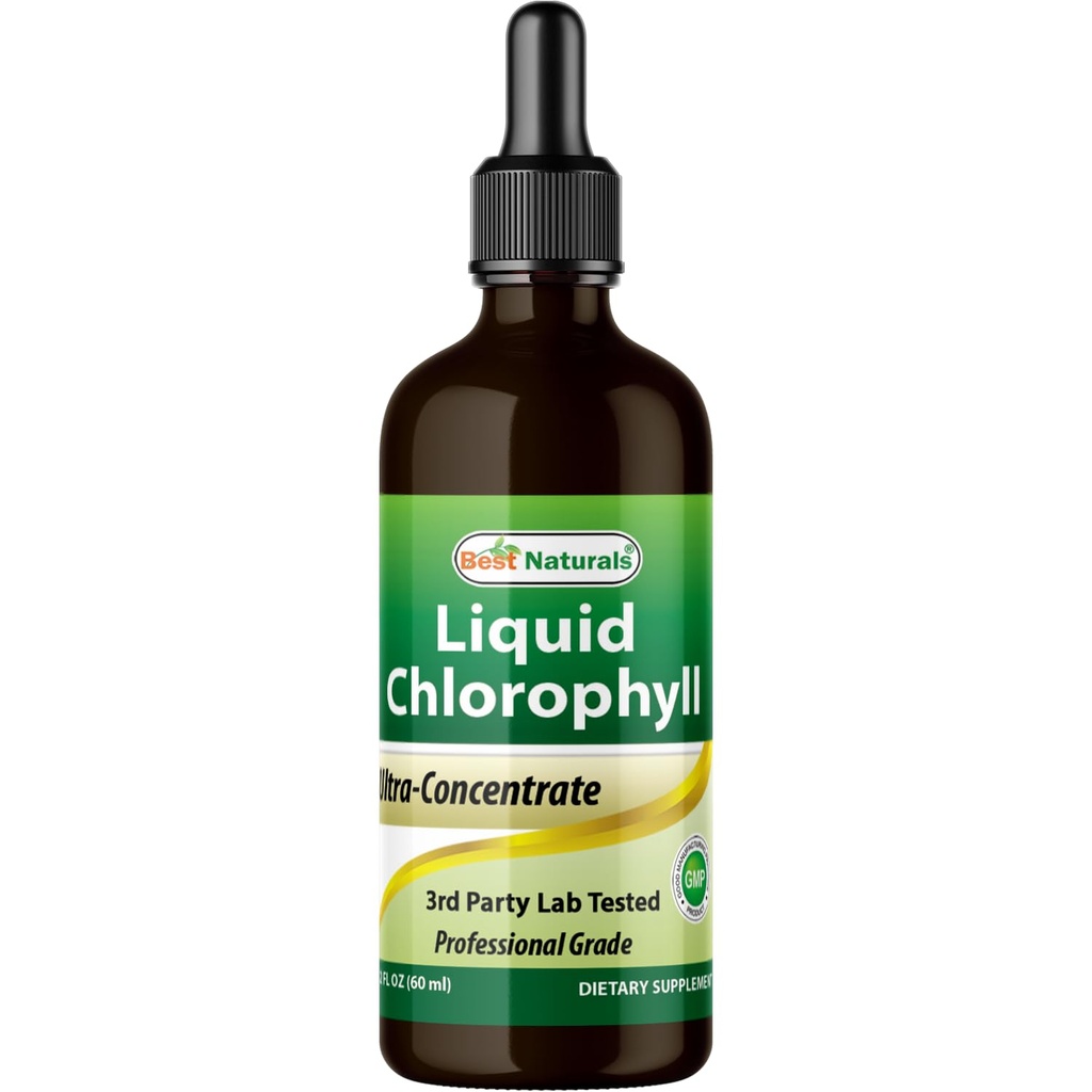 Cel mai bun naturale Clorofila lichid picături - 50 mg - 120 serviri pe sticla de sticla - 2 FL OZ