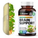 BIO KRAUTER Brain Supplement - 100 Conte - 1300 mg Blend de Ashwagandha, Panax Ginseng și Ginkgo Biloba - Vegan, No Fillers