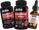 Rinichi Curățare & D Suplimente Mannose - Rinichi Detoxifiere și vezica urinară Suport picături lichide Supliment, D-Mannose 500mg 1000mg Capsule - DMannose Cranberry, Suport Rinichi, vezica urinară & Tract Health