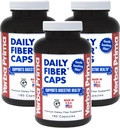 Yerba Prima Daily Fiber Capsule, 180 Capace (Pachet de 3) - Soluble Dieter Fiber Supplement - Colon Cleanse - Gut Health - Constipație Relief, Vegan, Non-GMO, Gluten-Free