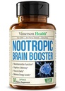 Nootrops Brain Supplement - Nootrop Brain Booster pentru Imbunatatirea Focusului, Concentrare & Memorie. Brain Nootrop pentru Brain Health, Mood & Energy Support. Non-GMO. Made in the USA. 60 Capsule