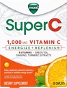 Vicks Super C Energize + Replenish Daytime Supliment alimentar cu vitamina C, B Vitamine, Ceai verde, Ginseng, și extracte Turmeric pentru a ajuta la realimenta vitamine esențiale*, 28 Caplete