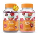 Iron & Vitamina C Lifeable Copii + Zinc 25mg Copii, Gume Bundle - mare Tasting, Supliment de vitamine, Gluten gratuit, OMG gratuit, Guma de mestecat