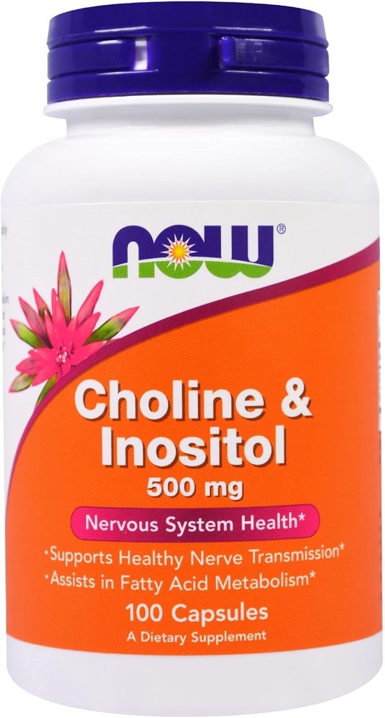 Acum alimente acum alimente, (3 ambalaj) Choline & Inositol, 500 mg, 100 capsule