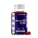 Melatonina vitamatica 20mg Gummie pentru adulti, 30 Serviri - 60 Conte - Supliment de formare non-habit