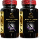 Complex comun Matrix PRO - Suport genunchi, MSM Chondroitin, Supliment comun de sprijin pentru flexibilitate putere confort, Formula avansată de sprijin comun - 2 sticle