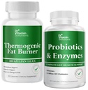 DR VITAMIN SOLUŢII Termogenic Fat Burner & Probiotice Enzime digestive cu prebiotice pentru sanatate digestiva si protectie pentru femei si barbati - Bundle 90 Capace