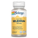 SOLARAY Seleniu 100 mcg Supliment pentru femei si barbati - Seleniu 100mcg Capsule, Suport pentru sanatate tiroidiana si imuna, Drojdie, L Selenometionina, Suport Antioxidant, Vegan - 90 Veg Caps