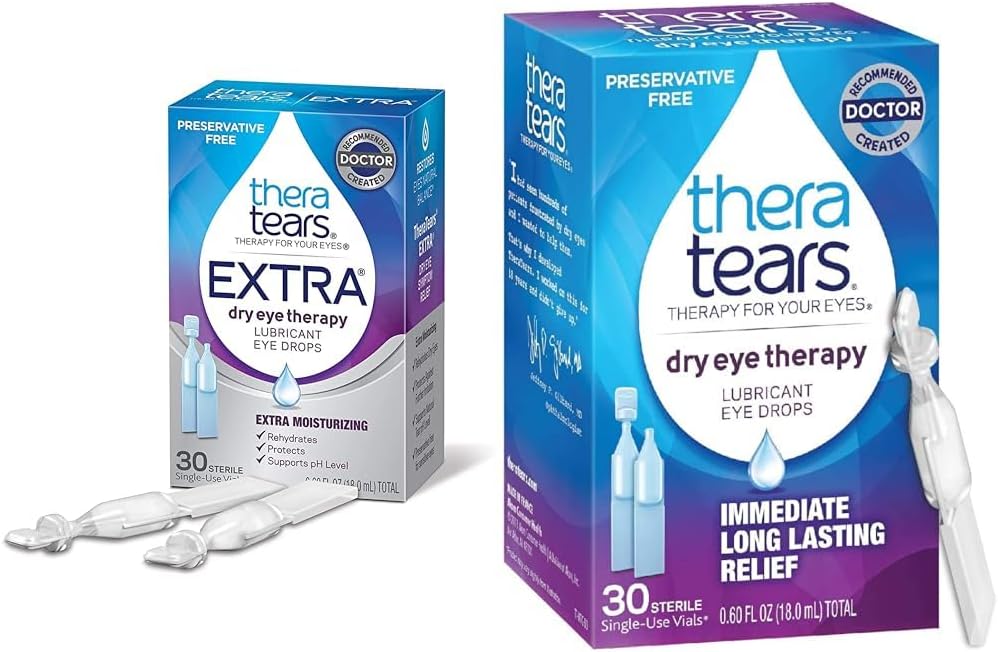 TheraTears Extra Dry Eye Terapie Lubrifiant Picături oftalmice 30ct & Terapie oculară uscată Lubricarea picăturilor oftalmice 30 Flacoane