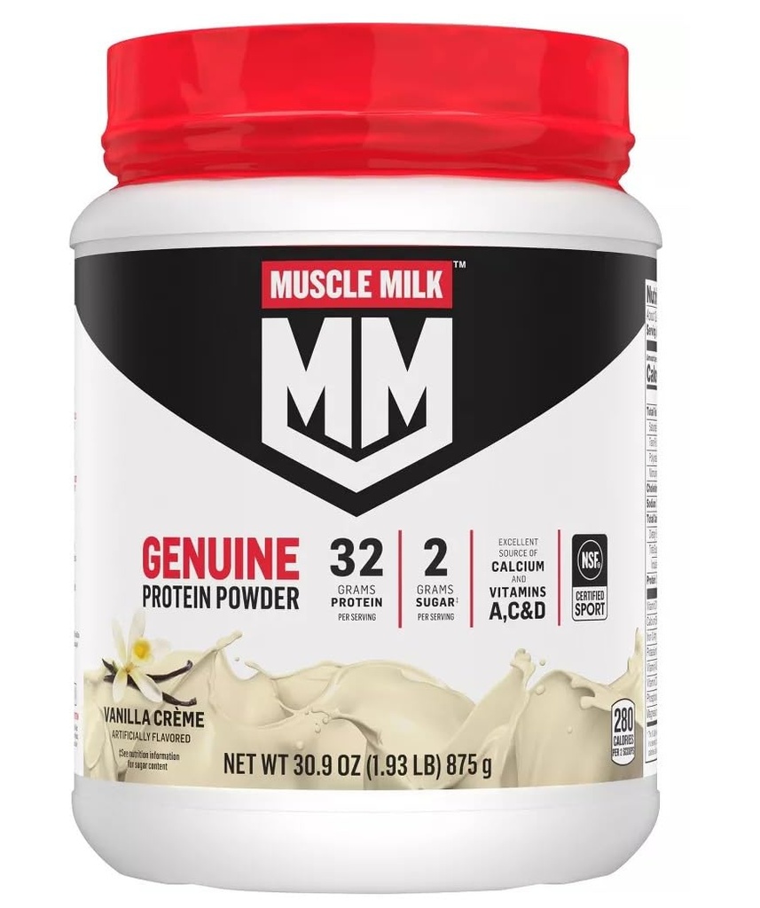 Muşchi Lapte Lean Musculare Vanilie Creme Proteină Pulbere, 1,93 Pound (Pachet de 1)