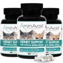 AminAvast Rinichi de sprijin Supliment pentru pisici și câini mici, 300mg 3-Pack - Promovează funcția rinichiului natural - SIDA în sănătate și vitalitatea de a îmbătrâni rinichi - ușor administrate - 60 capsule de stropire
