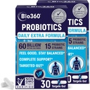 Putere suplimentară Probiotic pentru sanatate digestiva si suport imunitar, 60 Miliarde CFU & 15 Tulpini, Probiotice pentru sanatate gut pentru barbati si femei suporta constipatie ocazionala, diaree, gaz si balonare, 60CT