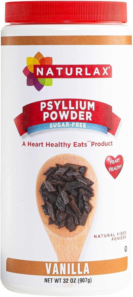 Psyllium Husk Fiber Powder fără zahăr, vanilie aromată 32 oz