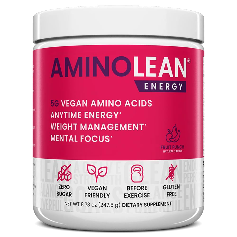 RSP NUTRITION AminoLean Pre Workout pulbere, Amino Energy & Greutate Management cu Vegan BCAA Aminoacizi, Natural Cafeina, Preworkout Boost pentru bărbați și femei, 30 Serv