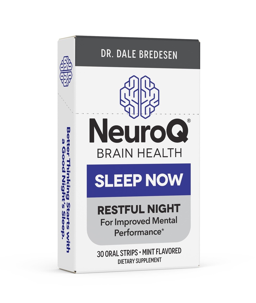 LifeSeasons NeuroQ Sleep Now - Natural Sleep Supplement - Mentine ciclurile de somn sanatoase si functia creierului - Melatonina & L-Theanin - Non-Habit Forming - 30 Mint Oral Strips