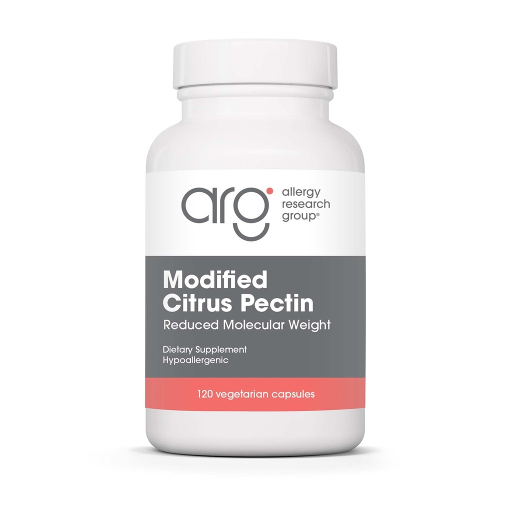 Grupul de cercetare pentru alergii Citrus Pectin modificat - Supliment alimentar pentru detoxifiere naturală şi curăţare, capsule Citrus Pectin pulbere cu greutate moleculară redusă - 120 Capsule vegetariene